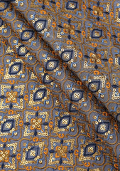Elite Men Embroidered Sequence Raw Silk Fabric - B Grey