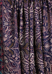 Pashmina Embroidered Jaaldar Shawl D#15 - N Blue