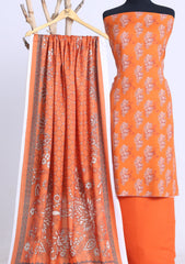 Winter - Rubaaiyat - D Prints - Marina 26 - Wool Shawl - RPM#07 - Orange
