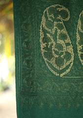 Pashmina Ari Work Shawl D - 215 - D Green