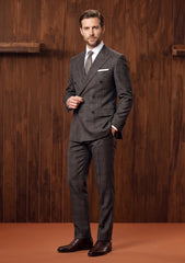 Dormeuil Imperial Jade Wool Fabric - D Brown