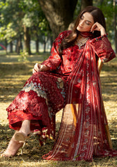 Lawn - Elaf Premium - Chikankari Prints 26 - ERC-1B - MARJAAN