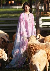 Lawn - Mushq - Solace 26 - Ombre Chikankari - MUNSS#207 - Faint Blossom