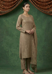 Formals - Riwaj - Fancy Net - 2 Pcs Suit - CND#04 - Brown