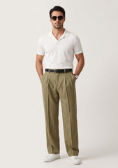 Giovanni Tonella Silk And Wool Fabric - G Khaki