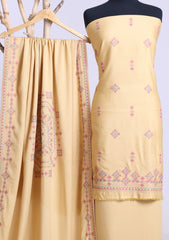 Winter - Riwaj - Embroidered Karandi Suit  - D#04 - Golden