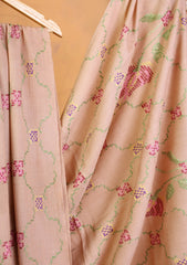 Pashmina Needle Work Jaaldar Shawl D#10 - Peach