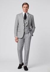 Loro Piana Summer Time Wool Linen & Silk Fabric - S Grey