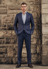 Dormeuil Amadeus 365 Wool Fabric - B Blue