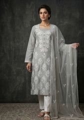 Formals - Riwaj - Fancy 26 -  Thread Work - 2 Pcs - D#02 - Grey