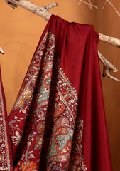 Pashmina Embroidered Jaaldar Shawl D#05 - Maroon