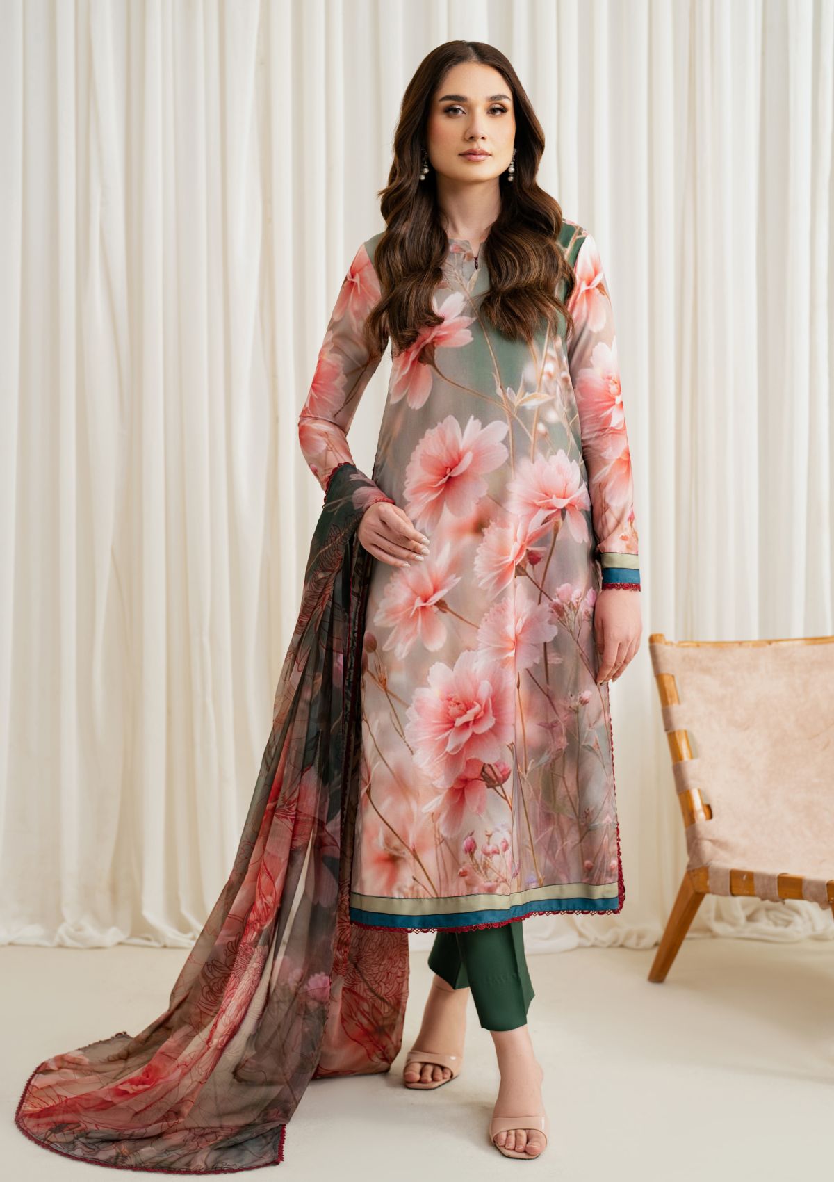 Winter Collection - Zarif - Prints - Georgette Silk - D#08 - Insiah