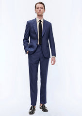 Loro Piana Royal Wish Super 170's  Wool & Silk Fabric - N Blue