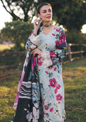 Lawn Collection - Elaf Premium - Print Chikankari - EPC24#01 - B - AQUABELLA