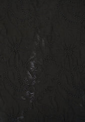 Lawn Chikankari Shawl D - 13 - Black