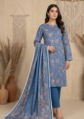 Winter - Rubaaiyat - D Prints - Marina 26 - Wool Shawl - RPM#01 - Blue