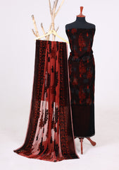 Winter - Riwaj - Printed Velvet Suit - Palachi Dupatta - D#03 - Orange