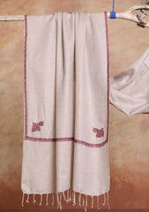 Pashmina Kashmiri Border Scarf D#17 - Skin