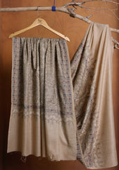 Pashmina Embroidered Jaaldar Shawl D#15 - Skin