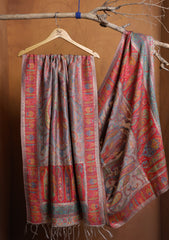 Silk Zari Jamawar Shawl D#34 - Multi