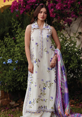 Lawn - Farah Talib Aziz - Luxury Unstitched 26 - FTA#01 - Evita Ivory