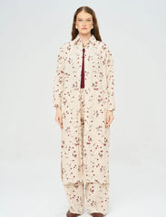Pret - Moven - Bohemian Style Maxi Dress with Floral Embroidery and Sequins - Skin
