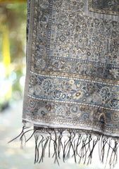Pashmina Jamawar Shawl D - 37 - Grey