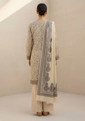 Winter - Riwaj - Pashmina Embroidered Suit - Premium 25 - D#01 - Skin