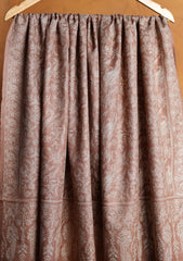 Pashmina Embroidered Jaaldar Shawl D#34 - Brown