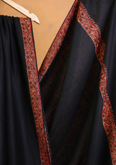 Pashmina Kashmiri Border Shawl D#150 - Black