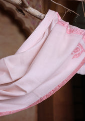 Pashmina Kashmiri Border Scarf D#28 - L Peach