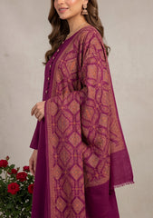 Winter - Riwaj - Pashmina Kashmiri Needle 3 Pcs Suit - D#01 - Majenta