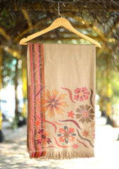 Pashmina Wool Kaani Jamawar Shawl D - 04 - D Skin