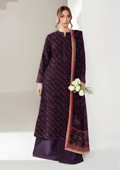 Winter - Riwaj - Printed Velvet Suit - D#28 - Purple