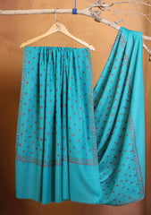 Pashmina Kashmiri Border Shawl D#177 - DS Green