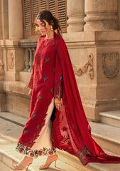 Winter Collection - Crimson - Aaleen - Winter Unstitched 24 - Jurao ka Kaam
