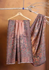 Pashmina Zari Jamawar Shawl D#228 - Peach