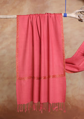 Pashmina Kashmiri Border Scarf D#16 - Carrot