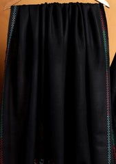 Pashmina Needle Work Shawl D#24 - Black