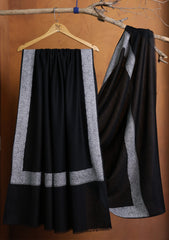 Pashmina Embroidered Border Shawl D#03 - Black 3