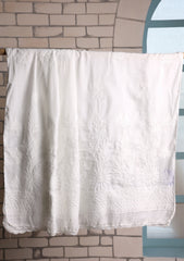 Lawn Chikankari Summer Shawl D#15 - White