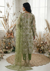 Formals - Riwaj - Fancy Net - 2 Pcs Suit - D#01 - Mehndi