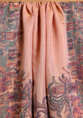 Pashmina Zari Jamawar Shawl D#228 - Peach