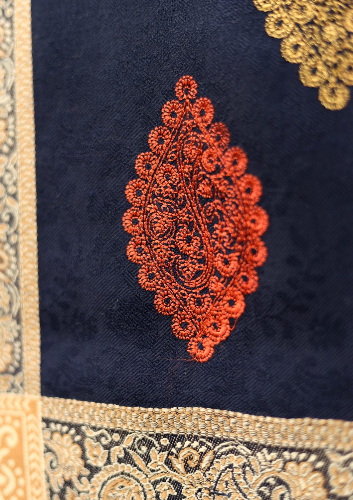 Embroidered Wool Shawl  D - 63