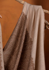 Pashmina Embroidered Jaaldar Shawl D#08 - Skin