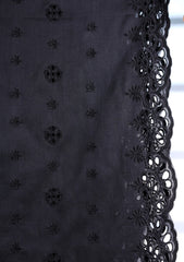Embroidered Lawn Summer Shawl D#64 - Black