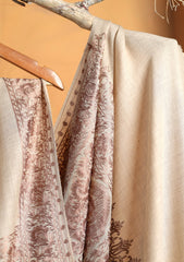 Pashmina Ari Work Jaaldar Shawl D#49 - Skin