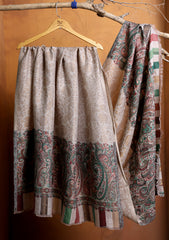 Pashmina Zari Jamawar Shawl D#08 - Skin