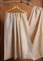 Pashmina Zari Branded Shawl D#02 - Off White