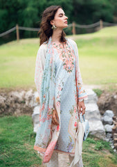 Lawn - Roheenaz - Garden Veil - Printed 25 - RGV#07-A - Cloudberey glaze